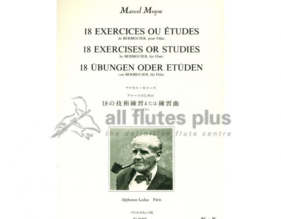 Moyse 18 Exercises or Studies by Berbiguier for Flute-Leduc