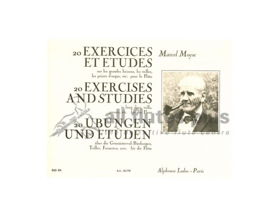 Moyse 20 Exercises and Studies in Long Slurs, Trills and Pauses-Flute-Leduc