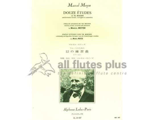 Moyse Twelve Etudes by Boehm for Flute-Leduc