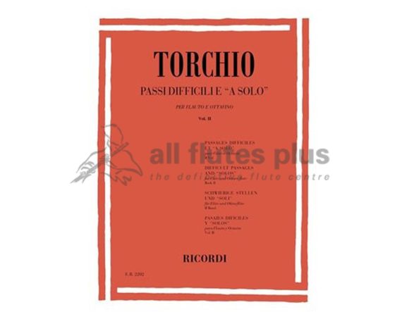 Torchio Difficult Passages for Solo Flute and Piccolo Volume 2