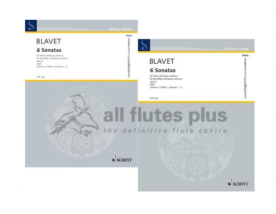 Blavet 6 Sonatas Opus 2-Volumes 1 and 2-Schott
