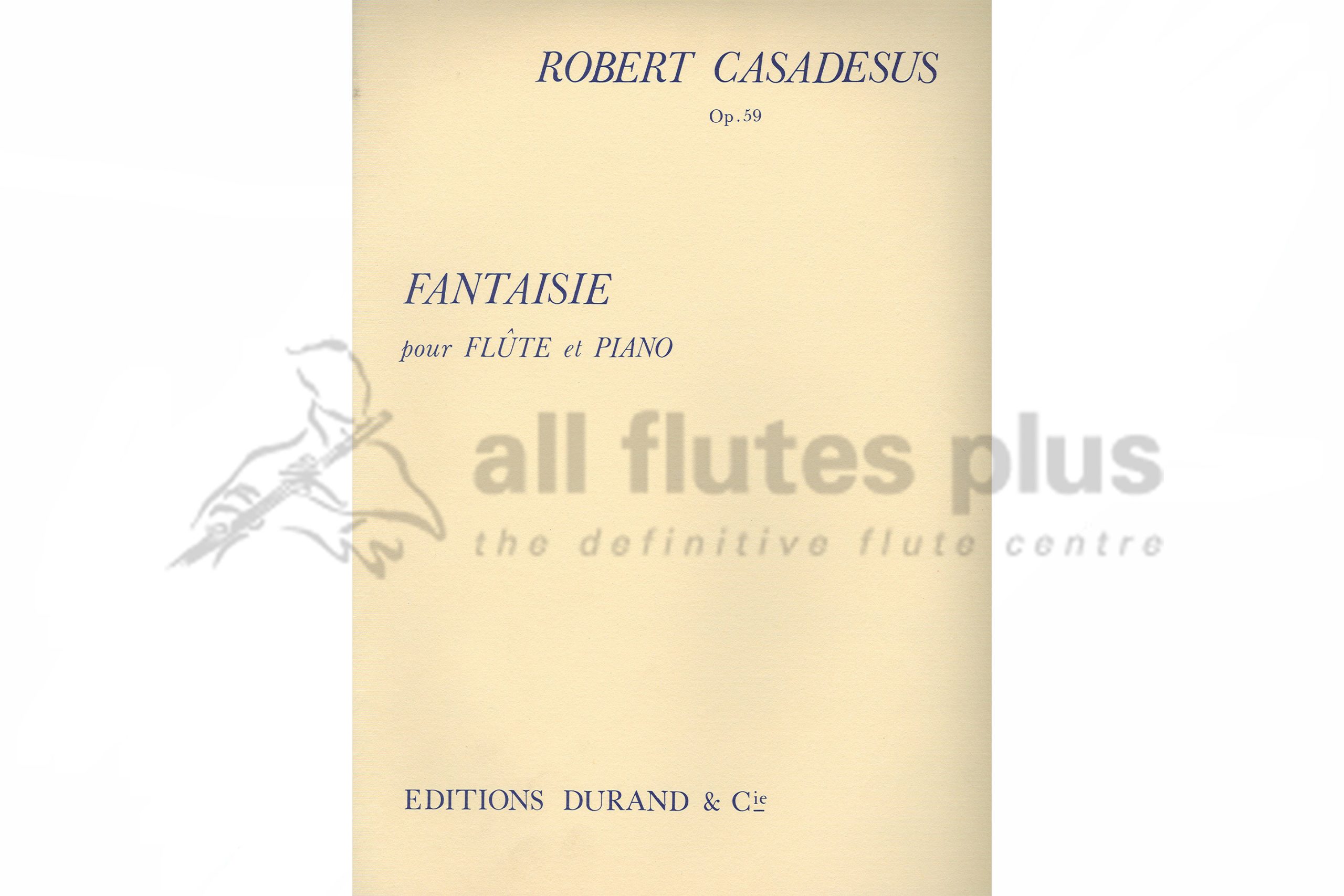 Casadesus Fantaisie Op 59-Flute and Piano