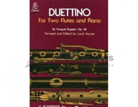 Doppler-Duettino Opus 36-Two Flutes and Piano-Schirmer
