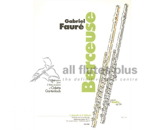 Faure Berceuse-2 flutes and Piano-Leduc
