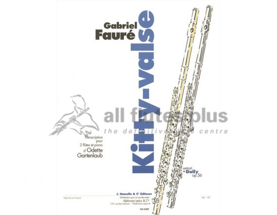 Faure Kitty-Valse-2 Flutes and Piano-Leduc