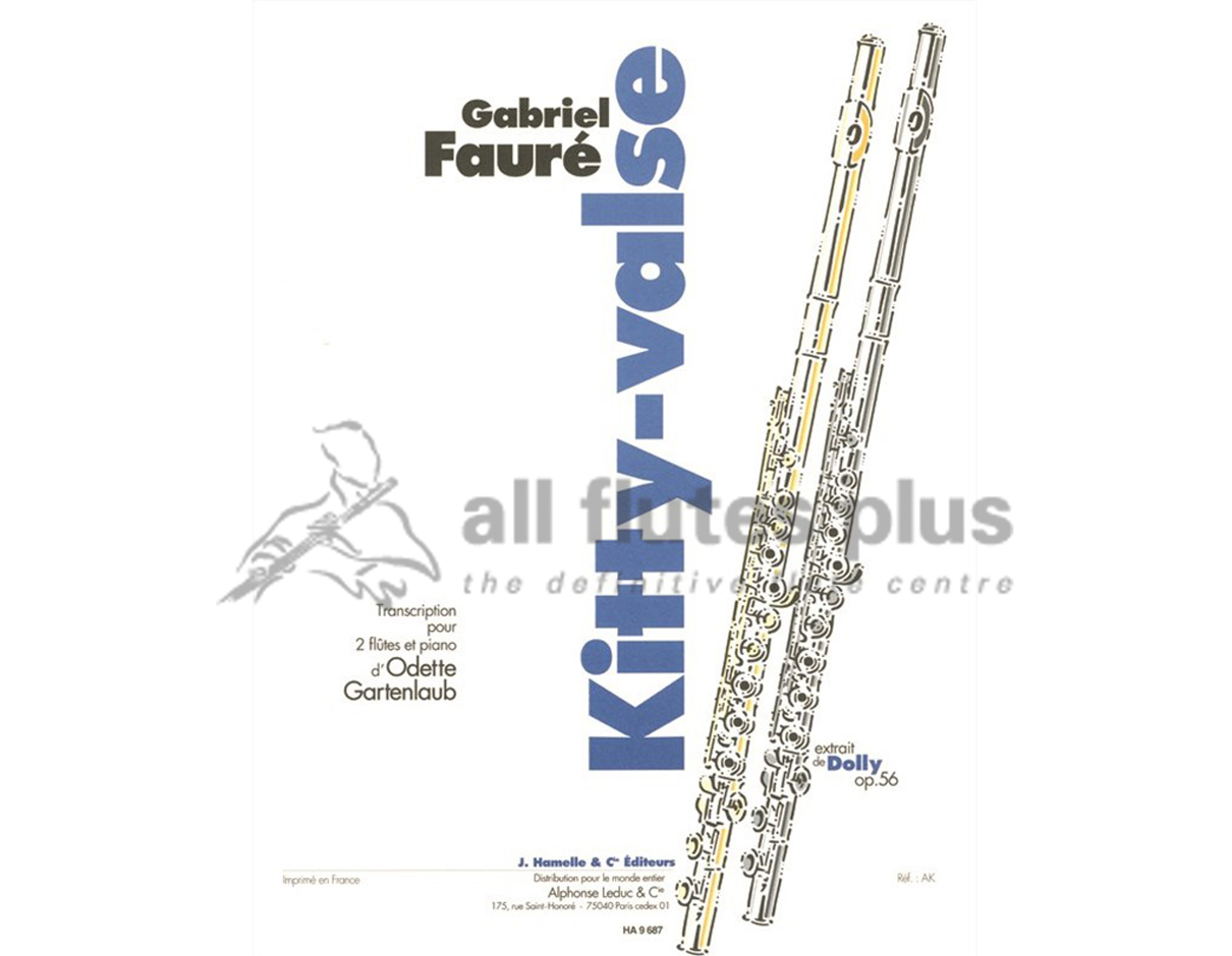 Faure Kitty Valse for Two Flutes and Piano
