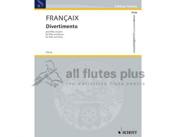 Francaix Divertimento-Flute and Piano-Schott