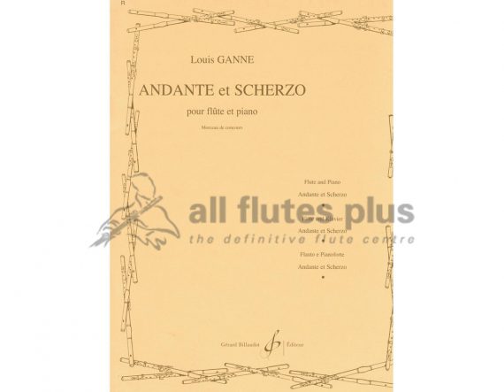 Ganne Andante and Scherzo-Flute and Piano-Billaudot