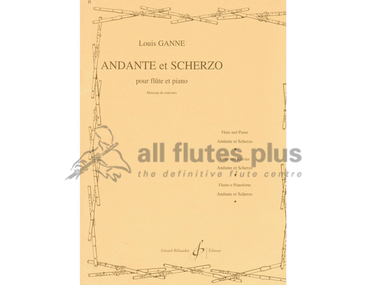 Ganne Andante and Scherzo for Flute and Piano