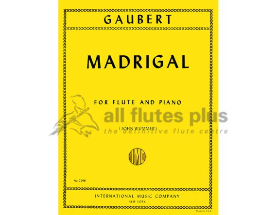 Gaubert Madrigal-Flute and Piano-IMC