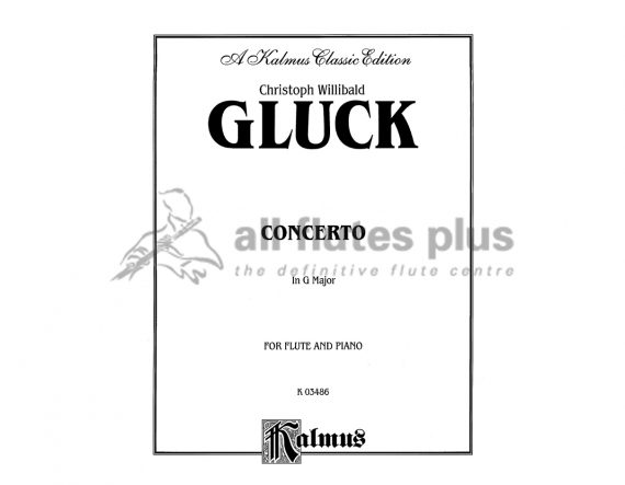 Gluck Concerto in G Major-Flute and Piano-Kalmus