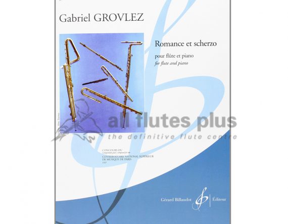 Grovlez Romance and Scherzo-Flute and Piano-Billaudot