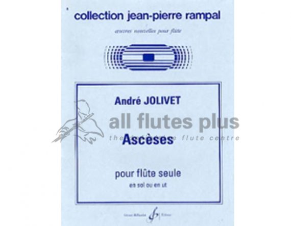 Jolivet Ascèses-Five Pieces-Solo Flute-Billaudot