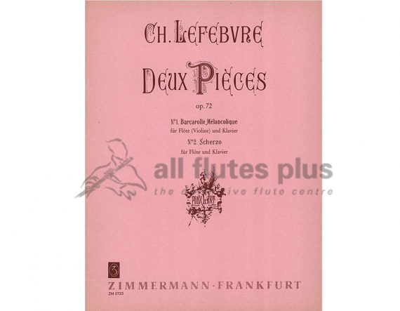 Lefebvre Deux Pièces Opus 72-Flute and Piano-Zimmermann