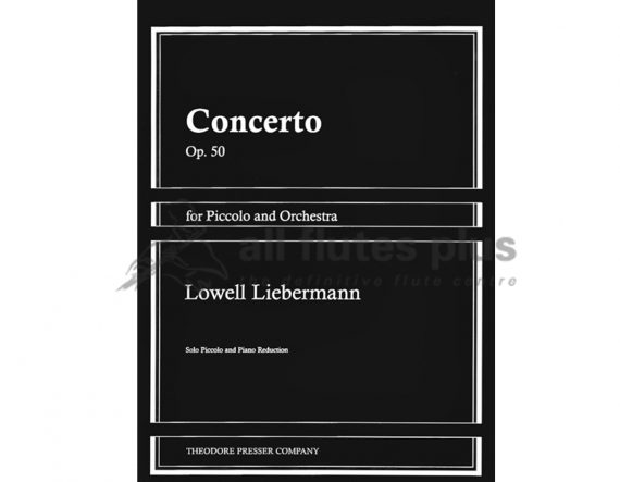 Liebermann Piccolo Concerto Opus 50-Piccolo and Piano-Presser