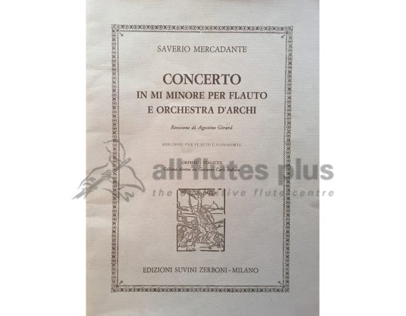 Mercadante Concerto in E Minor for Flute and Piano
