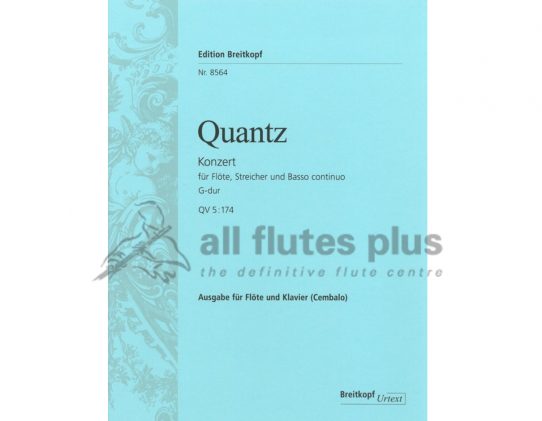 Quantz Concerto G major QV 5:174-Flute and Piano-Breitkopf