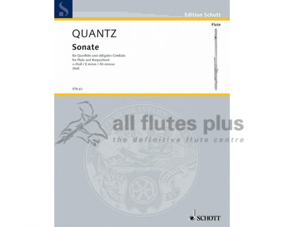 Quantz Sonata in E minor-Flute and Harpsichord-Schott