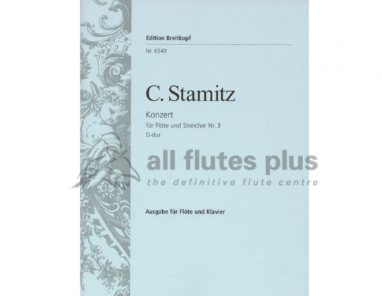 Stamitz Concerto in D Major for Flute and Piano-Breitkopf