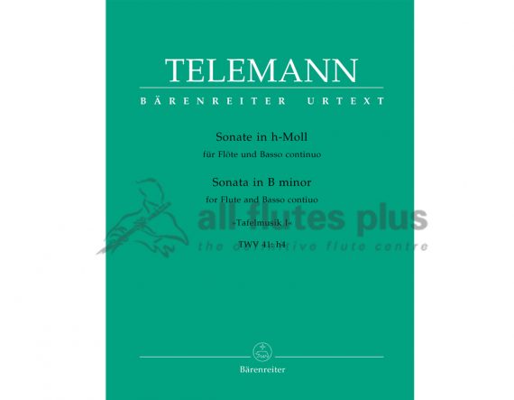 Telemann Sonata in B minor TWV 41:h4 Bärenreiter