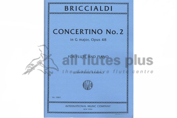 Briccialdi Concertino No 2 in G Major Op 48-Flute and Piano