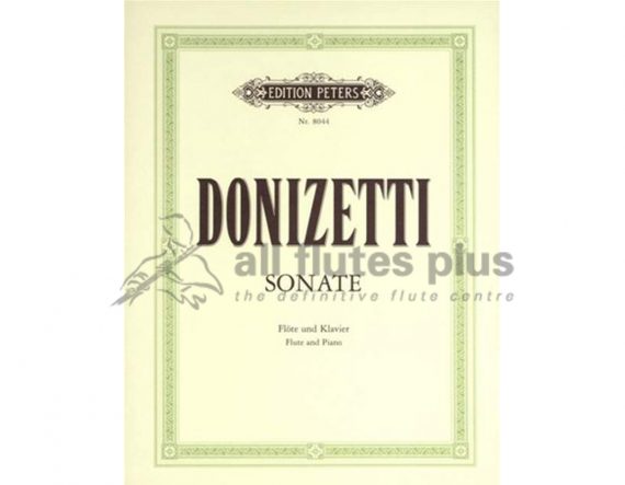 Donizetti Sonata in C Major-Flute and Piano-Peters Edition