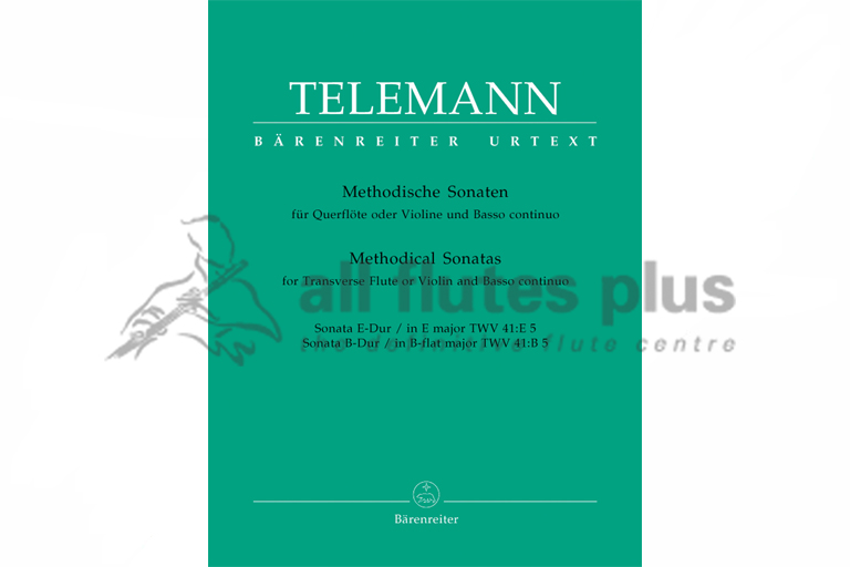 Telemann 12 Methodical Sonatas Volumes 1-6-Flute and Continuo