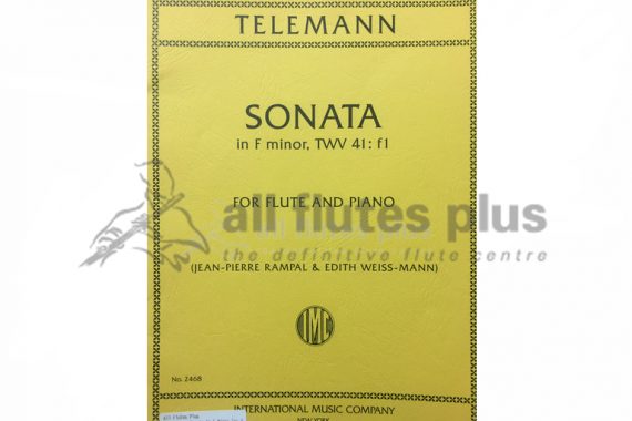 Telemann Sonata in F Minor TWV 41 F1-Flute and Piano-IMC