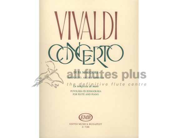 Vivaldi Concerto in F Major RV434-Flute and Piano