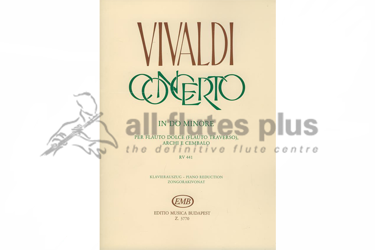 Vivaldi Flute Concerto in C minor RV441-Flute and Piano