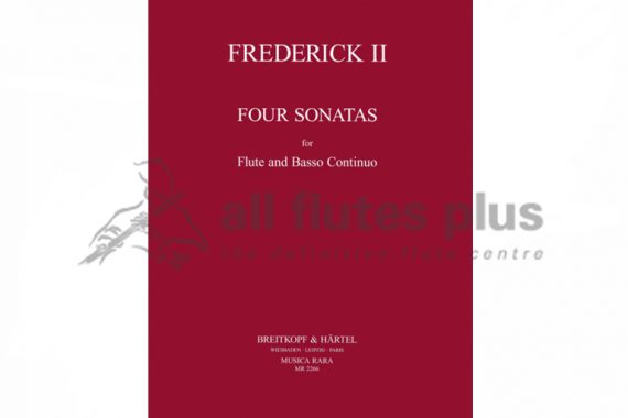 Frederick II Four Sonatas-Flute and Basso Continuo-Musica Rara