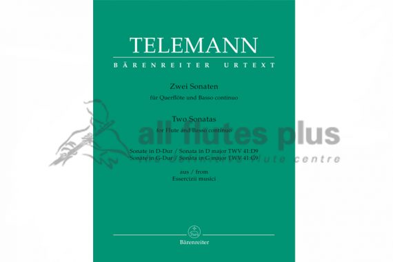 Telemann Two Sonatas D and G From Essercizii Musici-Barenreiter