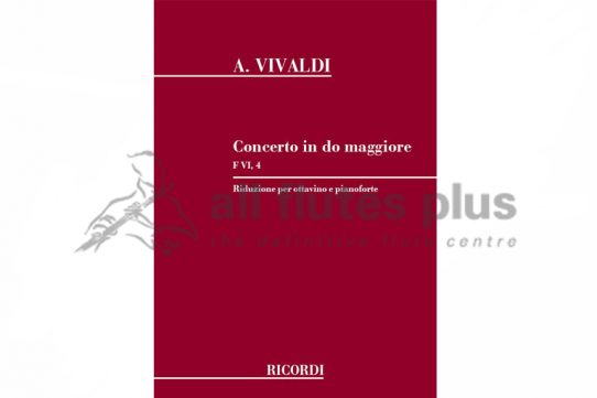 Vivaldi Piccolo Concerto in C Major-Piccolo and Piano-Ricordi