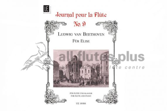 Beethoven Fur Elise Journal Pour la Flute No 9-Flute and Piano-Universal Edition