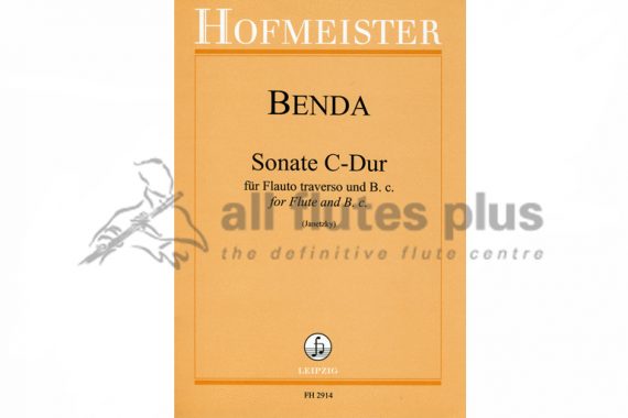 Benda Sonata in C Major-Flute and Basso Continuo-Hofmeister