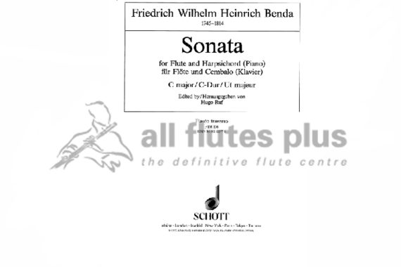Benda Sonata in C Major-Flute and Piano