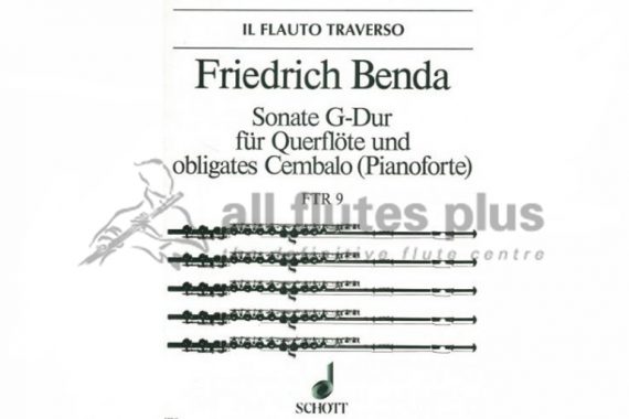 Benda Sonata in G Major-Flute and Piano-Schott