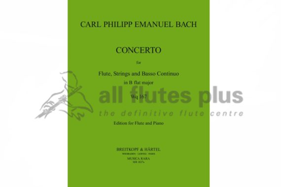 CPE Bach Concerto in Bb WQ167 for Flute and Piano