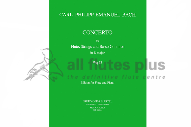CPE Bach Concerto in D Major WQ13 for Flute and Piano
