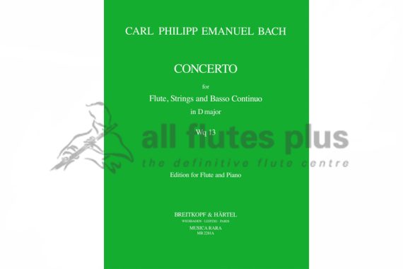 CPE Bach Concerto in D Major WQ13 for Flute and Piano