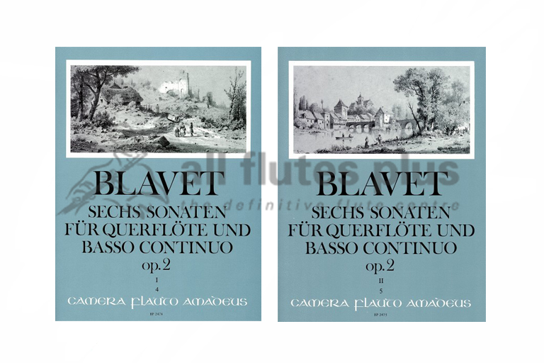 Blavet 6 Sonatas Opus 2 for Flute & Basso Continuo