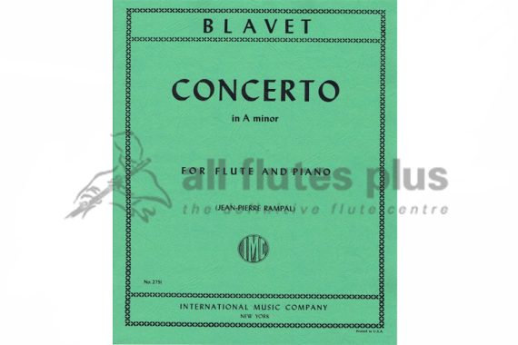 Blavet Concerto in A minor for Flute & Piano-Edition Rampal