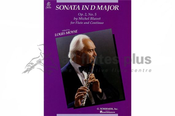 Blavet Sonata in D major Op 2 No 5 for Flute & Continuo