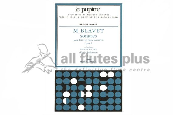 Blavet Sonatas Op 2 Vol 1 for Flute & Basso Continuo