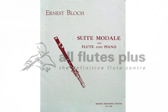 Bloch Suite Modale-Flute and Piano-Broude Brothers