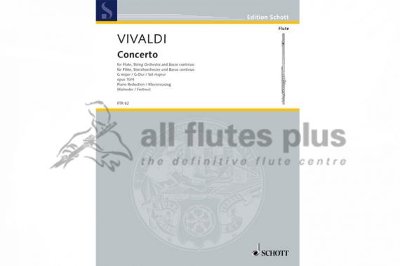 Vivaldi Concerto No 4-G Major-Flute and Piano-Schott