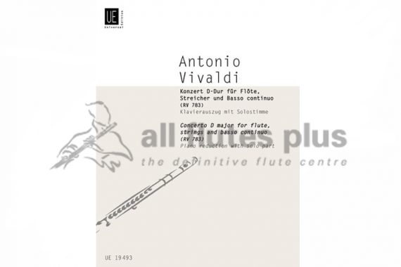 Vivaldi Concerto in D major RV783-Flute and Piano-Universal Edition