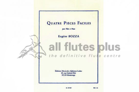 Bozza Quatre Pieces Facile-Flute and Piano-Leduc
