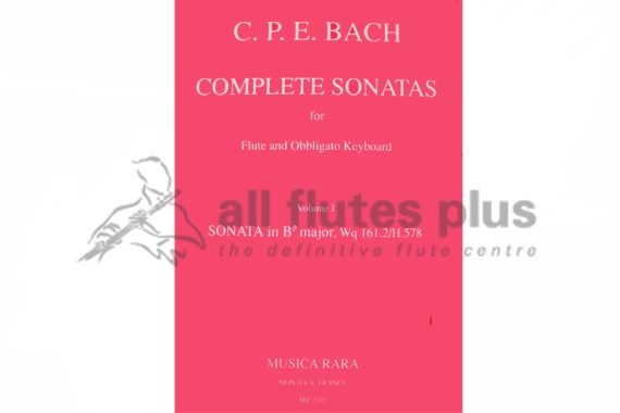 CPE Bach Complete Sonatas Volume 1 for Flute & Obbligato Keyboard