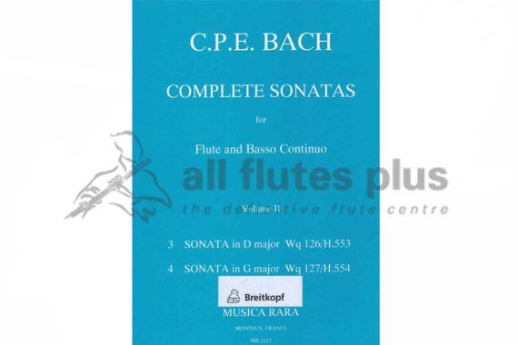CPE Bach Complete Sonatas Volume 2-Flute and Basso Continuo
